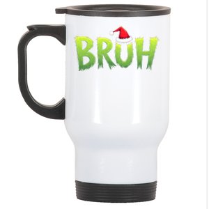 Bruh Christmas Teens Funny Christmas Humor Meme Stainless Steel Travel Mug