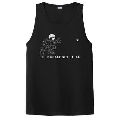 Baseball Catcher Thou Shalt Not Steal Christian Player Coach PosiCharge Competitor Tank