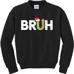 Bruh Christmas Teens Boy Funny Christmas Kids Sweatshirt