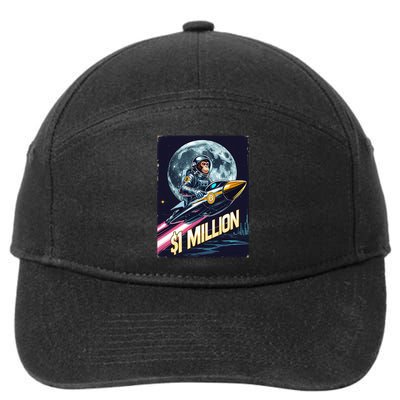 Bitcoin Cryptocurrency Trader HODL BTC Millionaire 7-Panel Snapback Hat