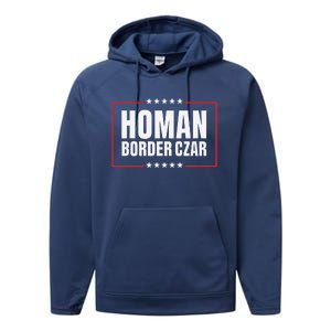 Border Czar Tom Homan Trump President Elect Maga Support Performance Fleece Hoodie