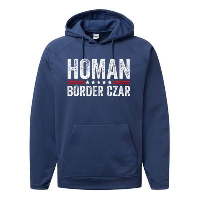 Border Czar Tom Homan Trump President Election Maga Support Performance Fleece Hoodie