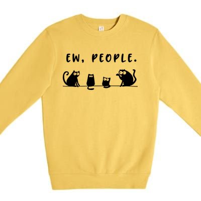 Black Cat Team Ew People Premium Crewneck Sweatshirt