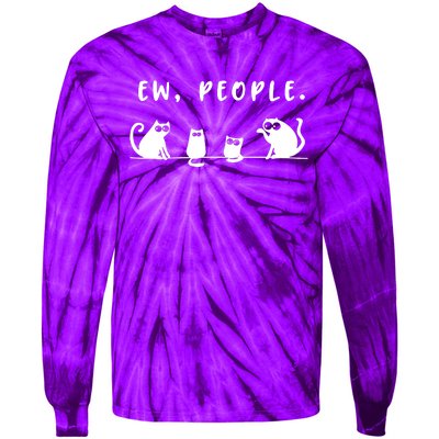 Black Cat Team Ew People Tie-Dye Long Sleeve Shirt