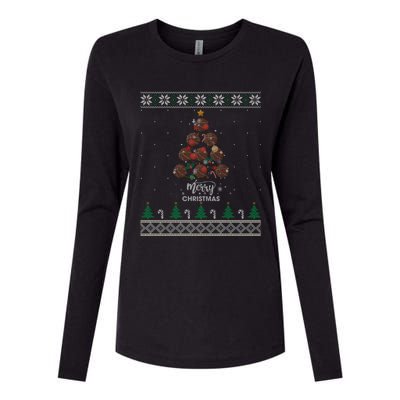 Basketball Christmas Tree Xmas Gift For Basketball Players Gift Womens Cotton Relaxed Long Sleeve T-Shirt