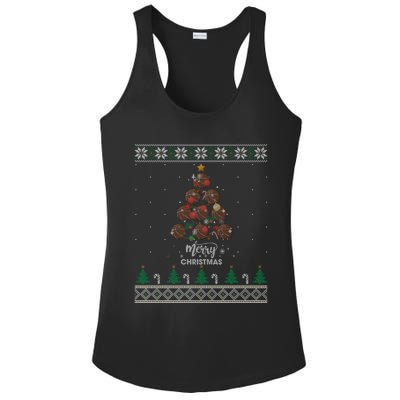 Basketball Christmas Tree Xmas Gift For Basketball Players Gift Ladies PosiCharge Competitor Racerback Tank