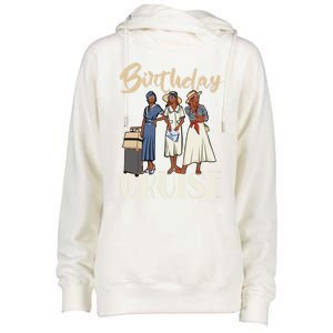 Birthday Cruise Trip For Black Melanin Cute Gift Womens Funnel Neck Pullover Hood