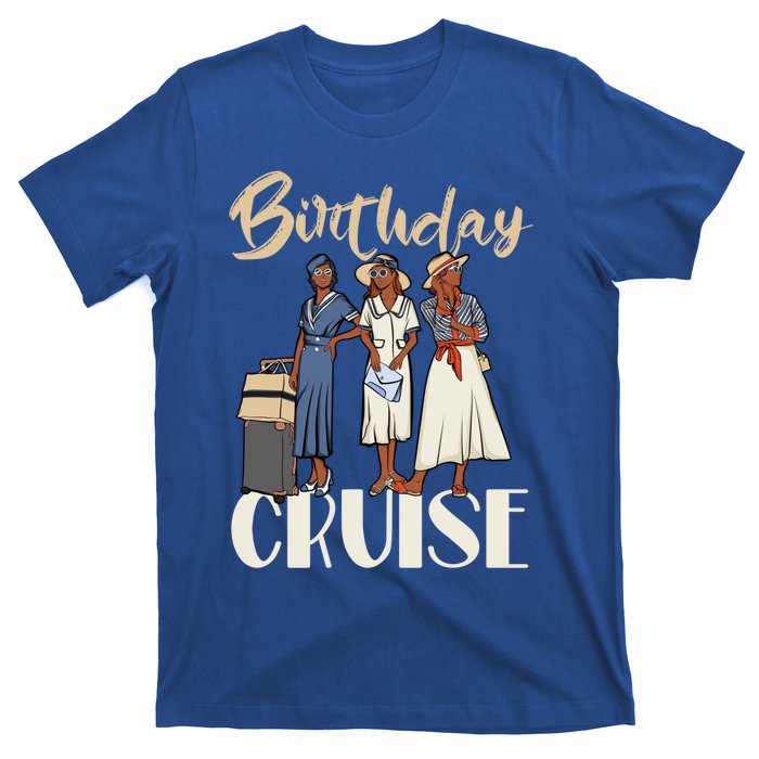 Birthday Cruise Trip For Black Melanin Cute Gift T-Shirt