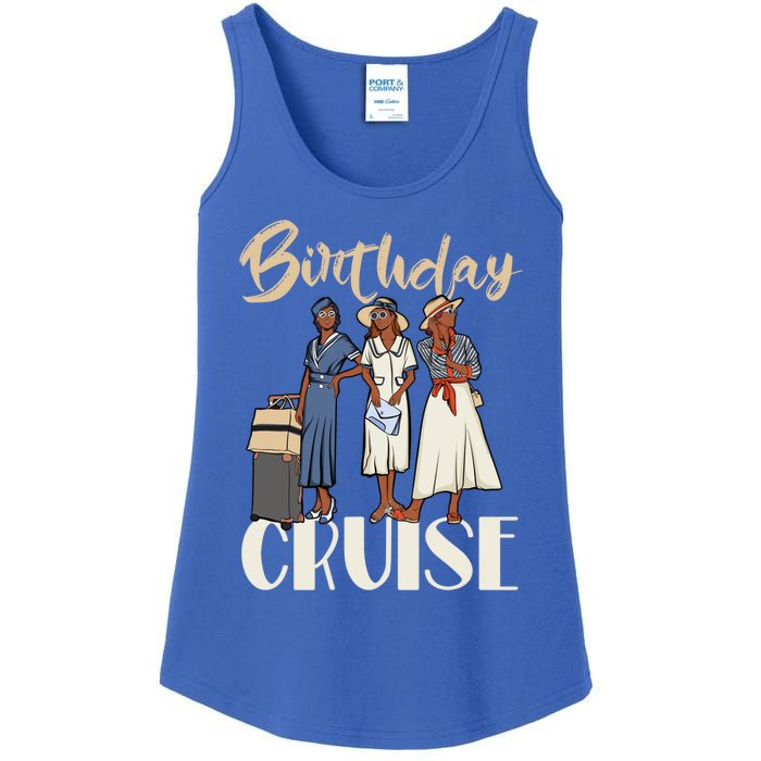 Birthday Cruise Trip For Black Melanin Cute Gift Ladies Essential Tank