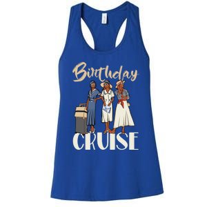 Birthday Cruise Trip For Black Melanin Cute Gift Women's Racerback Tank