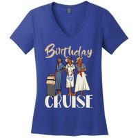 Birthday Cruise Trip For Black Melanin Cute Gift Women's V-Neck T-Shirt