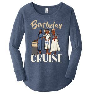 Birthday Cruise Trip For Black Melanin Cute Gift Women's Perfect Tri Tunic Long Sleeve Shirt