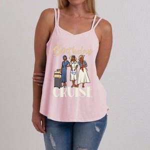 Birthday Cruise Trip For Black Melanin Cute Gift Women's Strappy Tank