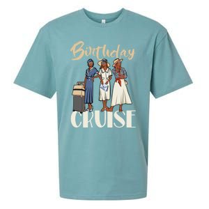 Birthday Cruise Trip For Black Melanin Cute Gift Sueded Cloud Jersey T-Shirt