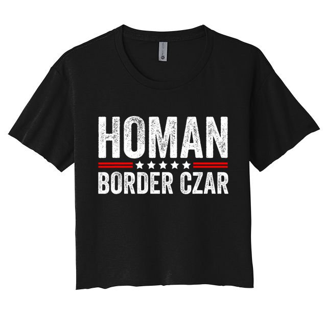 Border Czar Tom Homan Trump President Election Maga Support Women's Crop Top Tee