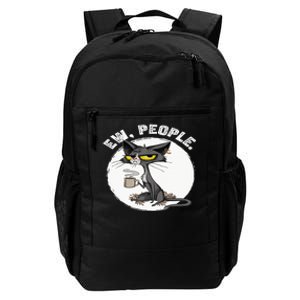 black cat tees funny wo ew people meowy cat lovers Daily Commute Backpack