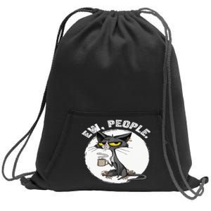 black cat tees funny wo ew people meowy cat lovers Sweatshirt Cinch Pack Bag