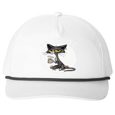 black cat tees funny wo ew people meowy cat lovers Snapback Five-Panel Rope Hat