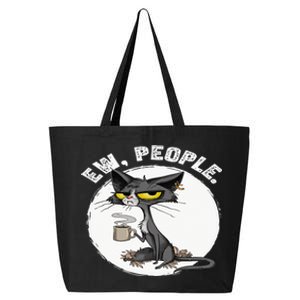 black cat tees funny wo ew people meowy cat lovers 25L Jumbo Tote