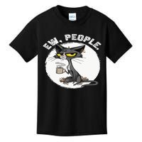 black cat tees funny wo ew people meowy cat lovers Kids T-Shirt