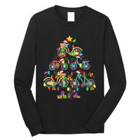 Bicycle Christmas Tree Funny Santa Bicycle Lover Biker Gifts Long Sleeve Shirt