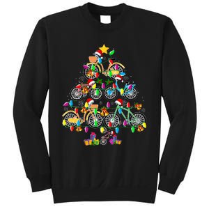 Bicycle Christmas Tree Funny Santa Bicycle Lover Biker Gifts Sweatshirt