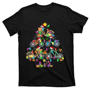 Bicycle Christmas Tree Funny Santa Bicycle Lover Biker Gifts T-Shirt