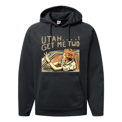 Baseball Chickie Utah Get Me Two Performance Fleece Hoodie