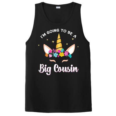 Big Cousin Unicorn Face Gift Cute Unicorn Face Birth Of Baby PosiCharge Competitor Tank