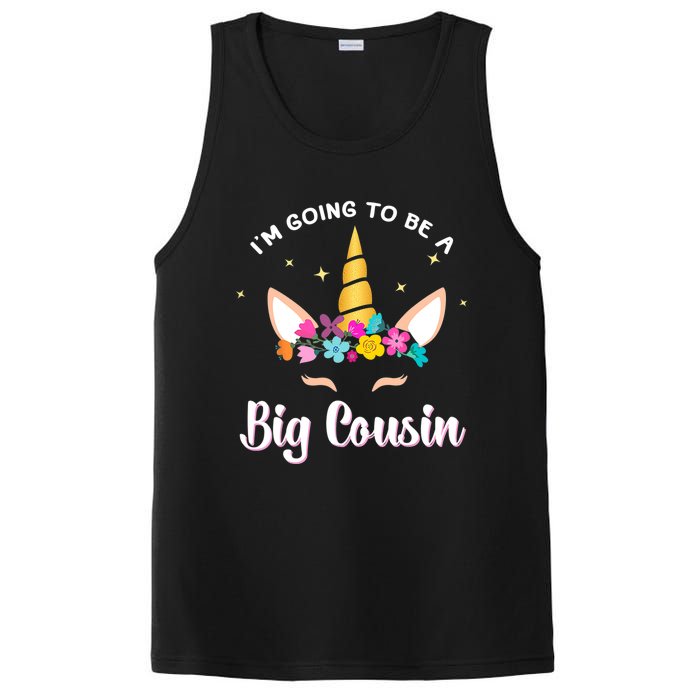 Big Cousin Unicorn Face Gift Cute Unicorn Face Birth Of Baby PosiCharge Competitor Tank