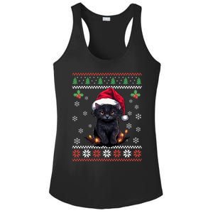 Black Cat Ugly Christmas Sweater Xmas Kitten For Adults Cool Gift Ladies PosiCharge Competitor Racerback Tank