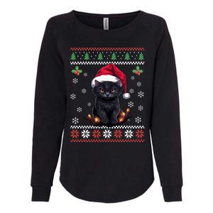 Black Cat Ugly Christmas Sweater Xmas Kitten For Adults Cool Gift Womens California Wash Sweatshirt