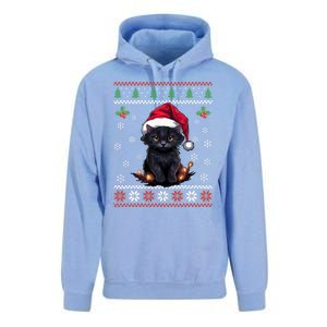 Black Cat Ugly Christmas Sweater Xmas Kitten For Adults Cool Gift Unisex Surf Hoodie