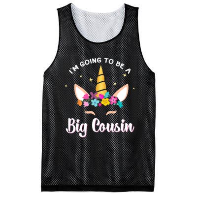 Big Cousin Unicorn Face Gift Cute Unicorn Face Birth Of Baby Mesh Reversible Basketball Jersey Tank