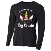 Big Cousin Unicorn Face Gift cute unicorn face birth of baby Cooling Performance Long Sleeve Crew