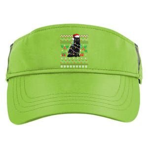 Black Cat Ugly Christmas Santa Cat Cool Gift Adult Drive Performance Visor