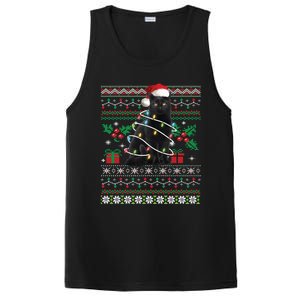 Black Cat Ugly Christmas Santa Cat Cool Gift PosiCharge Competitor Tank