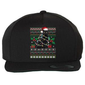 Black Cat Ugly Christmas Santa Cat Cool Gift Wool Snapback Cap