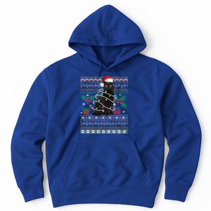 Black Cat Ugly Christmas Santa Cat Cool Gift Hoodie