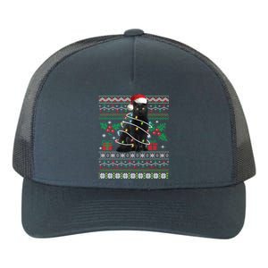 Black Cat Ugly Christmas Santa Cat Cool Gift Yupoong Adult 5-Panel Trucker Hat