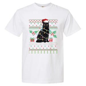 Black Cat Ugly Christmas Santa Cat Cool Gift Garment-Dyed Heavyweight T-Shirt