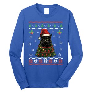 Black Cat Ugly Christmas Xmas Kitten Dults Great Gift Long Sleeve Shirt