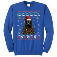 Black Cat Ugly Christmas Xmas Kitten Dults Great Gift Sweatshirt