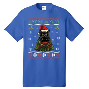 Black Cat Ugly Christmas Xmas Kitten Dults Great Gift Tall T-Shirt