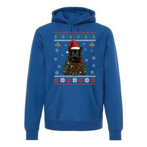 Black Cat Ugly Christmas Xmas Kitten Dults Great Gift Premium Hoodie