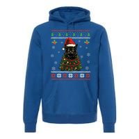 Black Cat Ugly Christmas Xmas Kitten Dults Great Gift Premium Hoodie