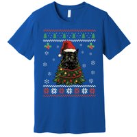 Black Cat Ugly Christmas Xmas Kitten Dults Great Gift Premium T-Shirt