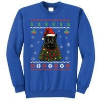 Black Cat Ugly Christmas Xmas Kitten Dults Great Gift Tall Sweatshirt