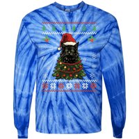 Black Cat Ugly Christmas Xmas Kitten Dults Great Gift Tie-Dye Long Sleeve Shirt