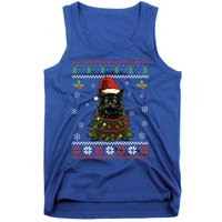 Black Cat Ugly Christmas Xmas Kitten Dults Great Gift Tank Top